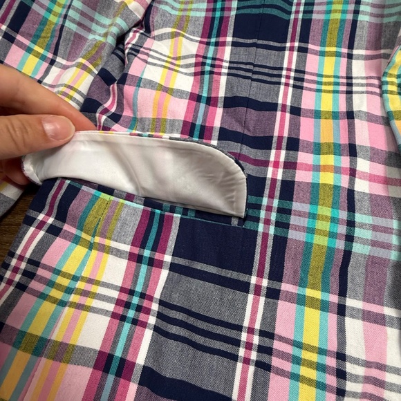 Tommy Hilfiger Boy's Plaid Blazer Size 14, Two Button, Long Sleeve, Lined Preppy - Picture 7 of 16
